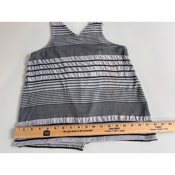 Anthropologie Deletta Women's Split Back V-Neck Tank Top Gray Stripe Size XS - Picture 10 of 12